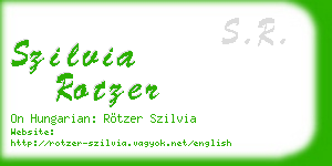 szilvia rotzer business card